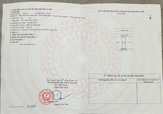 Bán Đất 60m2 TĐC Áp Tràn Dương Quan  giá 2.85 tỷ ,cơ sở hạ tầng đồng bộ.l/h:076.231.9999 e Thúy
