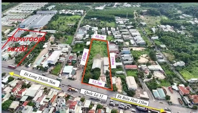 Bán Đất 10000m2 có sẵn 600 m2 thổ cư giá 65 tỷ tại Phường Tam Phước Thành phố Biên Hòa Đồng Nai
