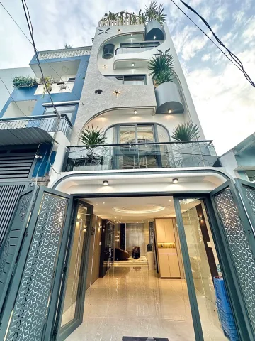 📍 Gần Phan Huy Ích Hẻm Xe Tải - 8.x tỷ - 4 x 12.5m (47m²) - Nở Hậu - Nhà Mới 5 Tầng Sát Emart - Ô Tô 7 Chỗ Vào Nhà