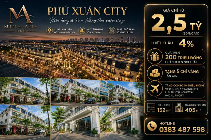 Phú xuân city - kiến tạo chuẩn sống mới, nâng tầm giá trị đầu tư.