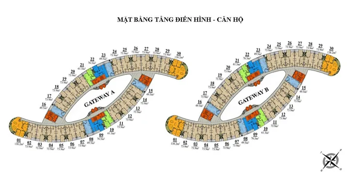 CHO THUÊ CĂN HỘ GATEWAY BLOCK B 2PN - FULL NỘI THẤT
