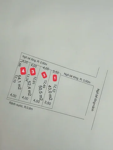 07.2026.Bán 4 lô fo 50m2 giá 1.45 tỷ tại Thuỷ Sơn . liên hệ 0362558882