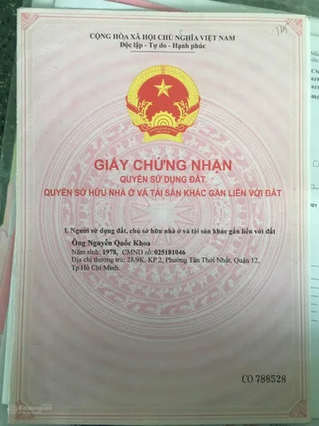 Bán Đất 161.6m2 có sẵn 154.3 m2 thổ cư giá 2.5 tỷ tại Đường số 64 Xã Tân Phú Trung Huyện Củ Chi TP. Hồ Chí Minh