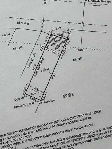 Bán Đất 99.8m2 có sẵn 99.8 m2 thổ cư giá 25 tỷ tại Đường Phan Văn Trị Phường 07 Quận Gò Vấp TP. Hồ Chí Minh