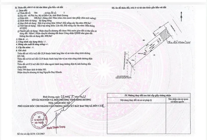 Bán Đất 599m2 có sẵn 100 m2 thổ cư giá 12 tỷ tại Đường ĐT 748 Xã Phú An Thị xã Bến Cát Bình Dương