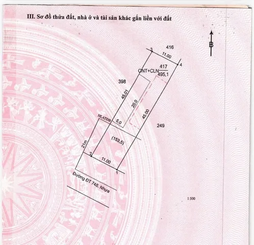 Bán Đất 495m2 có sẵn 200 m2 thổ cư giá 10 tỷ tại Đường ĐT 748 Xã An Điền Thị xã Bến Cát Bình Dương