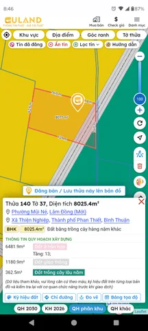Bán Đất 8020m2 giá 5.2 tỷ tại Xã Thiện Nghiệp Thành phố Phan Thiết Bình Thuận
