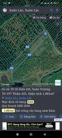 Bán Đất 1003m2 giá 290 triệu tại Xã Xuân Trường Huyện Xuân Lộc Đồng Nai