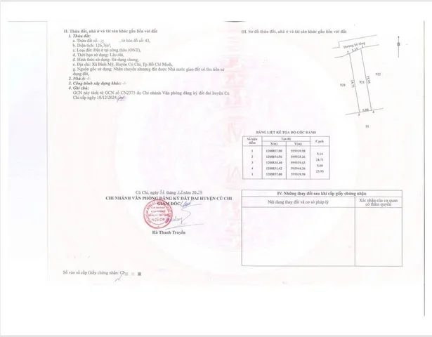 Bán Đất 126.7m2 có sẵn 126.7 m2 thổ cư giá 3.8 tỷ tại Xã Bình Mỹ Huyện Củ Chi TP. Hồ Chí Minh