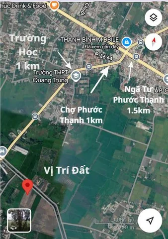 Bán nhanh miếng đất vườn 600m2 tại Ngã tư xã Phước Thạnh, củ chi giá 900 triệu