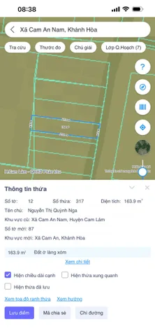 Bán Đất 358m2 có sẵn 120 m2 thổ cư giá 1.95 tỷ tại - Chọn - Xã Cam An Nam Huyện Cam Lâm Khánh Hòa