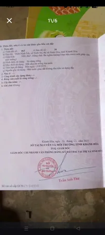 Bán Đất 3081m2 giá 350 triệu tại Xã Ninh An Thị xã Ninh Hòa Khánh Hòa
