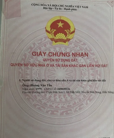 Bán Đất 2294m2 có sẵn 200 m2 thổ cư giá 2.8 tỷ tại Đường Xã Đắk Mol Xã Đắk Môl Huyện Đắk Song Đắk Nông