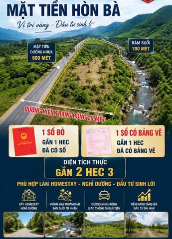 Bán Đất 20000m2 giá 5 tỷ tại Xã Suối Cát Huyện Cam Lâm Khánh Hòa