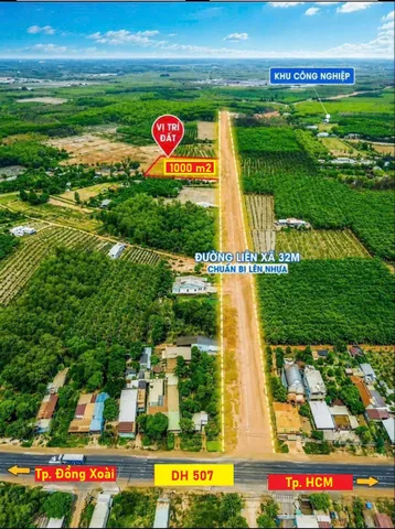 Bán Đất 1000m2 tại Đường DH507 Xã An Bình Huyện Phú Giáo Bình Dương