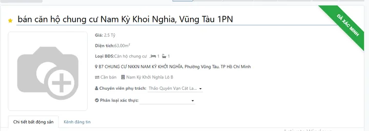 Bán Căn hộ chung cư 63m2 giá 2.5 tỷ tại - Chọn - Phường Thắng Tam Thành phố Vũng Tàu Bà Rịa - Vũng Tàu