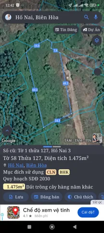 Bán Đất 1475m2 giá 5.5 tỷ tại Xã Hố Nai 3 Huyện Trảng Bom Đồng Nai