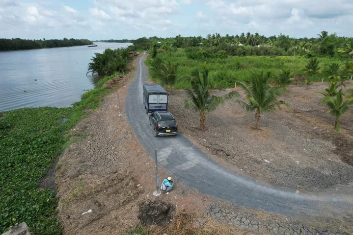 Bán 2 lô đất vườn view sông Vàm Cỏ Đông , xã Thạnh Hòa dt 750m2 giá 1,5 tỷ/ lô