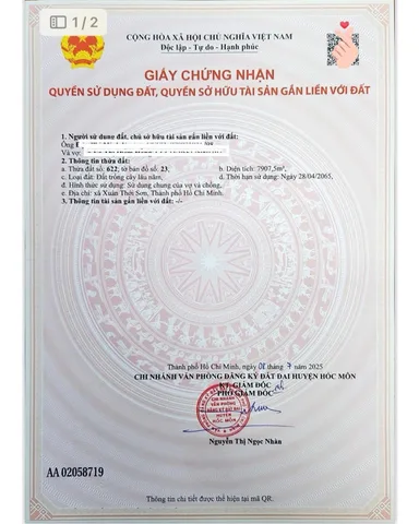 Bán Đất 7905m2 giá 29 tỷ tại Xã Xuân Thới Sơn Huyện Hóc Môn TP. Hồ Chí Minh