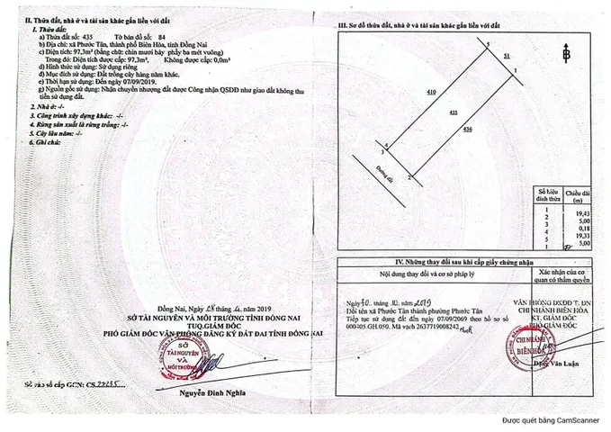 Bán Đất 97m2 giá 1.1 tỷ tại Xã Phước Tân Thành phố Biên Hòa Đồng Nai
