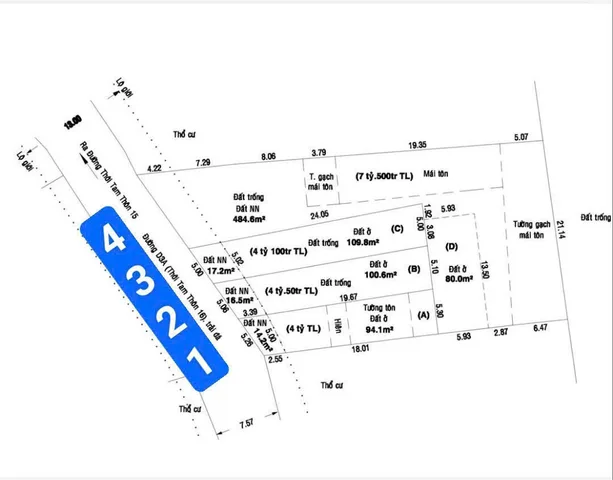 Bán Đất 117m2 có sẵn 100 m2 thổ cư giá 4.05 tỷ tại Xã Thới Tam Thôn Huyện Hóc Môn TP. Hồ Chí Minh