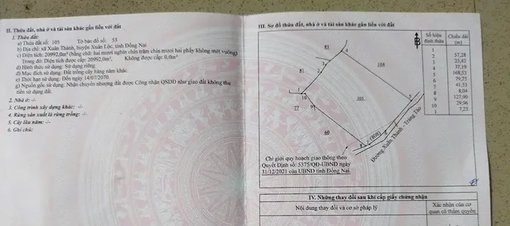 Bán 2 ha đường nhựa giá 13 tỷ tại Xã Xuân Thành Huyện Xuân Lộc Đồng Nai - 13