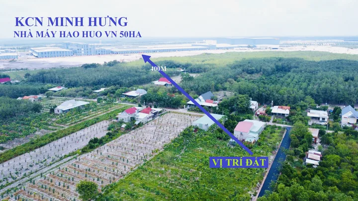 2 cặp liền kề 800m2 - Thổ cư 400m - Giá full 596tr/lô - Xunh quanh nhiều dãy trọ full phòng - Sát bên KCN Minh Hưng - Chơn Thành  - Bình Phước