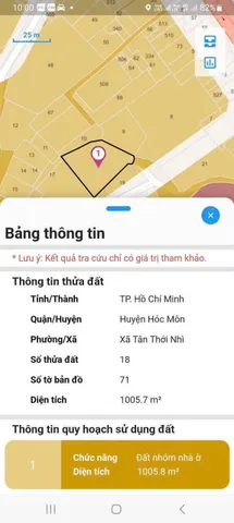 Bán Đất 1000m2 có sẵn 1000 m2 thổ cư giá 25 tỷ tại Đường Tân Thới Nhì 29 Xã Tân Thới Nhì Huyện Hóc Môn TP. Hồ Chí Minh