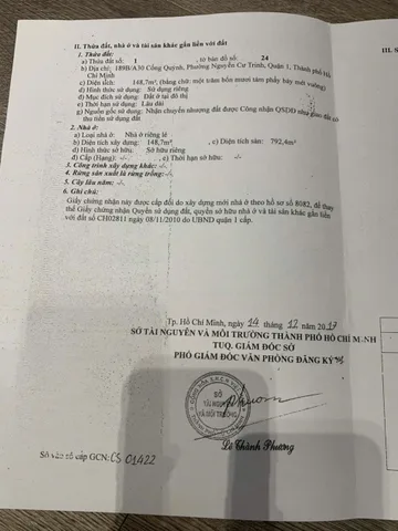 Bán Nhà Hẻm 189B/A30 Cống Quỳnh, Phường Nguyễn Cư Trinh, Quận 1