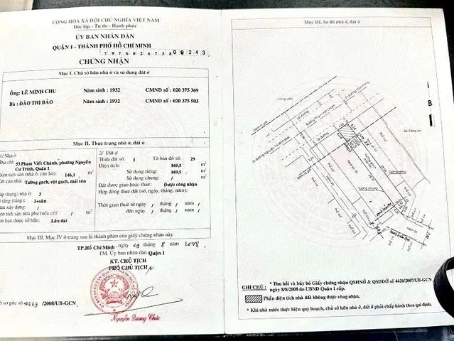 Bán Nhà Mặt Tiền 53 Phạm Viết Chánh, Nguyễn Cư Trinh, Quận 1