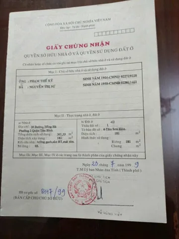 Bán Nhà Mặt Tiền 35-35B Hồng Hà, P.2, Tân Bình