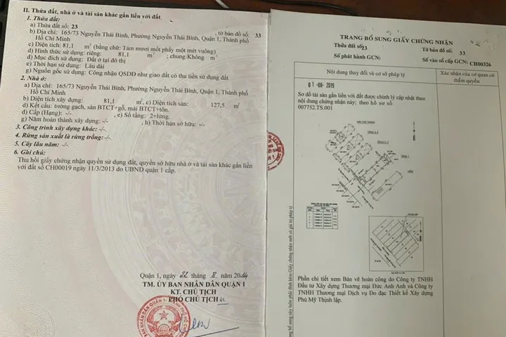 Bán Nhà Hẻm 165/73 Nguyễn Thái Bình, P. Nguyễn Thái Bình, Quận 1