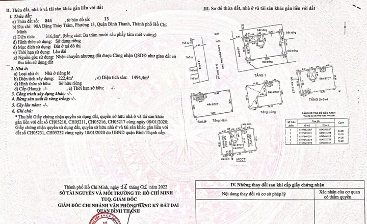 Bán Nhà Mặt Tiền 98A Đặng Thùy Trâm, Phường 13, Quận Bình Thạnh