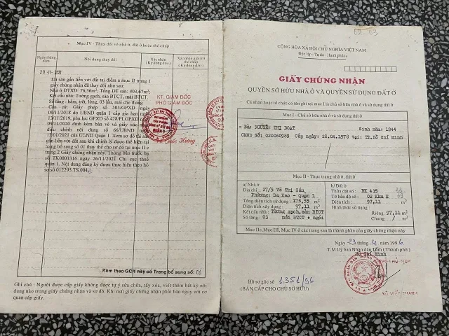 Bán Nhà Hẻm 27/5 Võ Thị Sáu, Đa Kao, Quận 1
