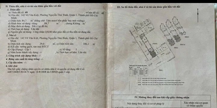 Bán Nhà Mặt Tiền 142 Võ Văn Kiệt, Nguyễn Thái Bình, Quận 1