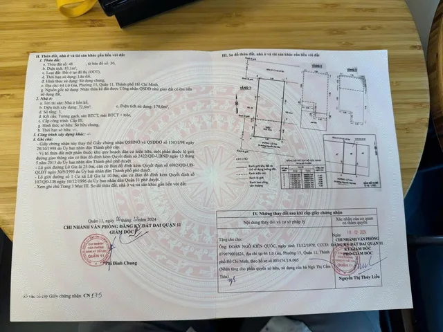 Bán Nhà Mặt Tiền 64 Lữ Gia, P15, Q11