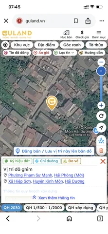 Bán Đất 227m2 có sẵn 227 m2 thổ cư giá 2.5 tỷ tại - Chọn - Xã Hiệp Sơn Huyện Kinh Môn Hải Dương