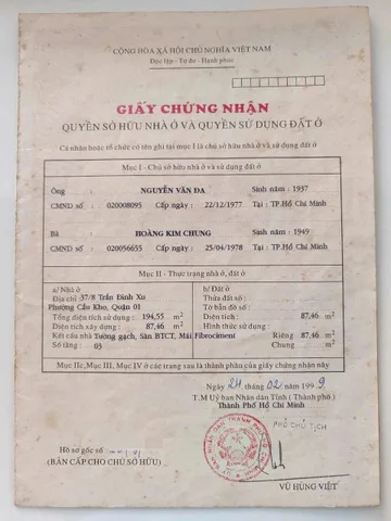 Bán Nhà Hẻm 37/8 Trần Đình Xu, Cầu Kho, Quận 1