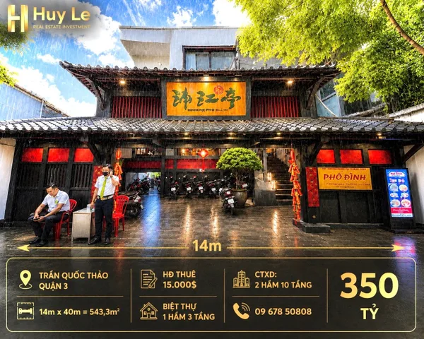 Mặt tiền 125a trần quốc thảo (543.3m2 14m x 40m)