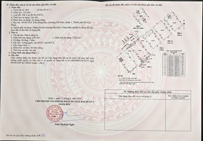 Bán Nhà Hẻm 345/43-45A Trần Hưng Đạo, P. Cầu Kho, Quận 1