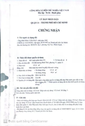 Bán Nhà Hẻm 19/20B Bình Thới, P11, Q11