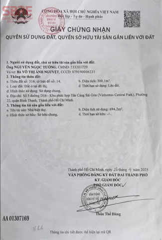 BDS HVL VIN TÂN CẢNG SỔ HỒNG GIÁ TỐT