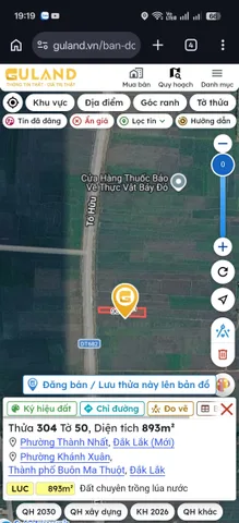 Bán Đất 900m2 giá 350 triệu tại Phường Khánh Xuân Thành phố Buôn Ma Thuột Đắk Lắk