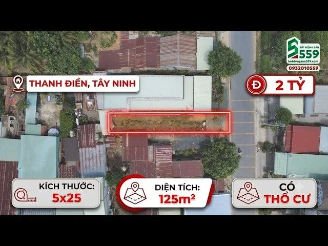 Bán đất tại Khu Phố Hiệp Định, Phường Hiệp Tân, Thị xã Hòa Thành, tỉnh Tây Ninh (Phường Thanh Điền, Tây Ninh mới)
