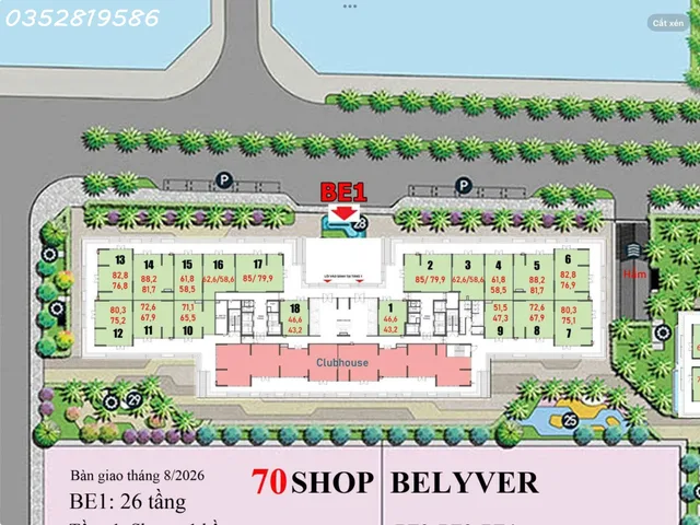 📢 CHÍNH CHỦ CHO THUÊ SHOP CHÂN ĐẾ BEVERLY - MẶT SẢNH TÒA BE1– VINHOMES OCEAN PARK 1