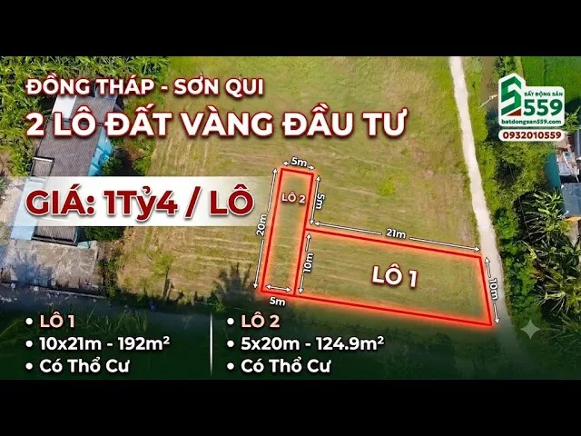 Bán đất tại Khu Phố Ông Cai, Phường Sơn Qui, Tỉnh Đồng Tháp