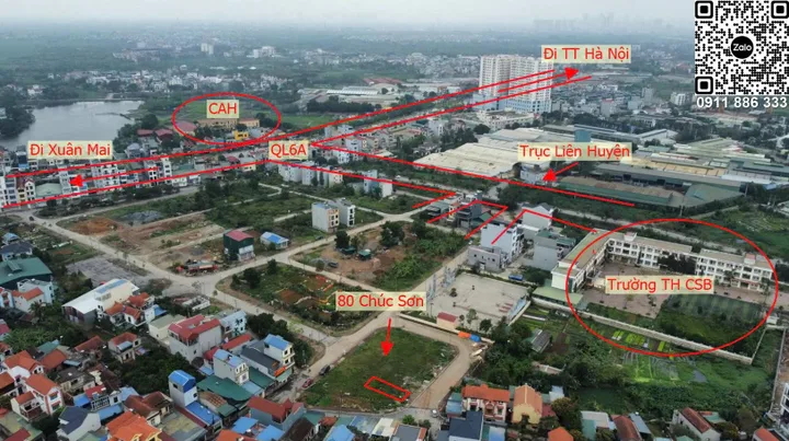 Bán đất đấu giá Đồng Tía Chúc Sơn Chương Mỹ, 80m2, giá Đầu tư