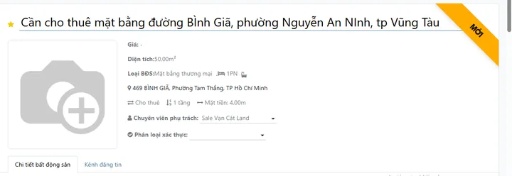Cho thuê Mặt bằng kinh doanh 50m2 giá 5 triệu tại - Chọn - Phường Nguyễn An Ninh Thành phố Vũng Tàu Bà Rịa - Vũng Tàu
