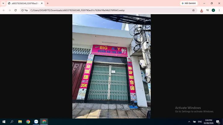 Cho thuê Mặt bằng kinh doanh 15m2 giá 3.5 triệu tại - Chọn - Phường 12 Thành phố Vũng Tàu Bà Rịa - Vũng Tàu