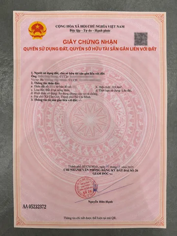 Bán Đất 219m2 có sẵn 219 m2 thổ cư giá 6.57 tỷ tại Đường Giồng Ao - Chọn - Xã Cần Giờ TP. Hồ Chí Minh